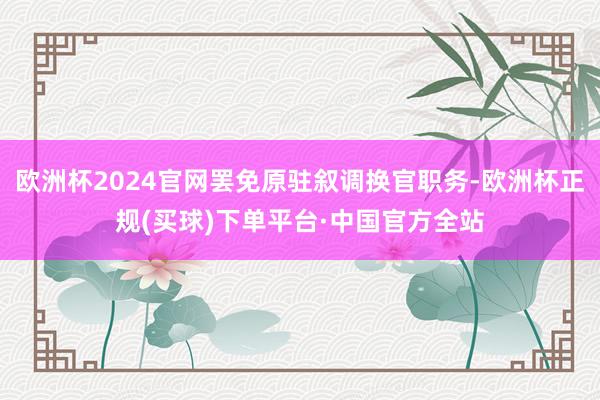 欧洲杯2024官网罢免原驻叙调换官职务-欧洲杯正规(买球)下单平台·中国官方全站