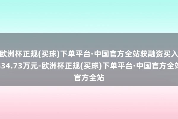 欧洲杯正规(买球)下单平台·中国官方全站获融资买入834.73万元-欧洲杯正规(买球)下单平台·中国官方全站