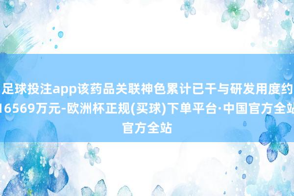 足球投注app该药品关联神色累计已干与研发用度约16569万元-欧洲杯正规(买球)下单平台·中国官方全站