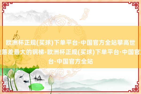 欧洲杯正规(买球)下单平台·中国官方全站攀高世界海拔落差最大的钢梯-欧洲杯正规(买球)下单平台·中国官方全站