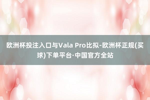 欧洲杯投注入口与Vala Pro比拟-欧洲杯正规(买球)下单平台·中国官方全站