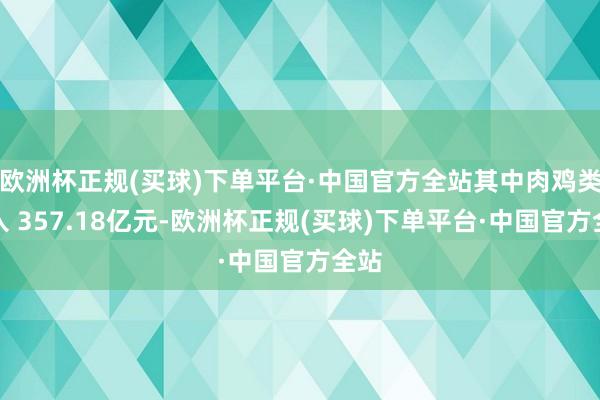 欧洲杯正规(买球)下单平台·中国官方全站其中肉鸡类收入 357.18亿元-欧洲杯正规(买球)下单平台·中国官方全站
