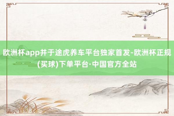 欧洲杯app并于途虎养车平台独家首发-欧洲杯正规(买球)下单平台·中国官方全站
