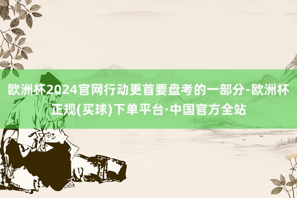 欧洲杯2024官网行动更首要盘考的一部分-欧洲杯正规(买球)下单平台·中国官方全站