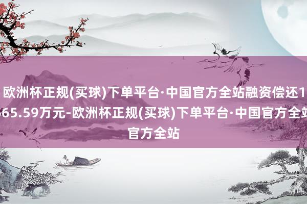 欧洲杯正规(买球)下单平台·中国官方全站融资偿还1665.59万元-欧洲杯正规(买球)下单平台·中国官方全站