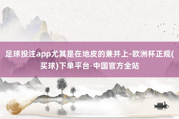 足球投注app尤其是在地皮的兼并上-欧洲杯正规(买球)下单平台·中国官方全站
