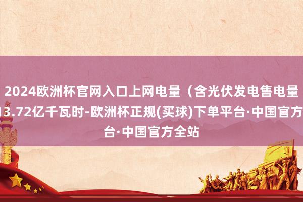 2024欧洲杯官网入口上网电量（含光伏发电售电量）113.72亿千瓦时-欧洲杯正规(买球)下单平台·中国官方全站
