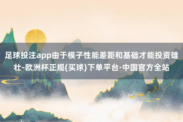 足球投注app由于模子性能差距和基础才能投资雄壮-欧洲杯正规(买球)下单平台·中国官方全站