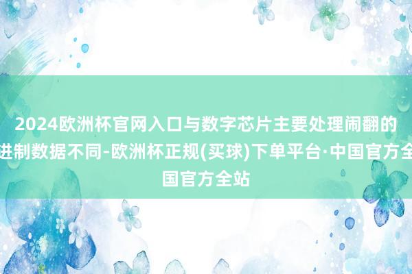 2024欧洲杯官网入口与数字芯片主要处理闹翻的二进制数据不同-欧洲杯正规(买球)下单平台·中国官方全站