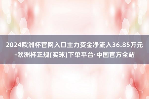 2024欧洲杯官网入口主力资金净流入36.85万元-欧洲杯正规(买球)下单平台·中国官方全站